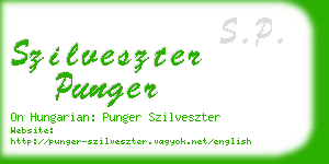 szilveszter punger business card